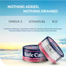 Safe Catch MSC-certified wild-caught salmon supports responsible fishing practices.