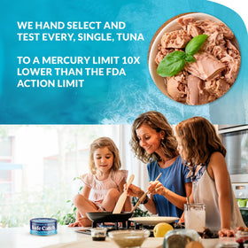 Safe Catch tuna can opened, ready for quick salads and protein-rich meals.