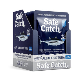 Safe Catch Wild Albacore Tuna Pouch served with salad for a protein boost.