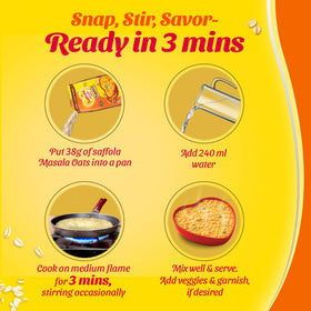 Saffola Masala Oats simmering to cook in three minutes