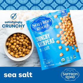 Saffron Road Crunchy Chickpeas sprinkled on salads for extra crunch and fiber.