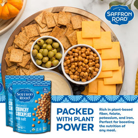 Saffron Road Chickpeas as a snack on the go, gluten-free and vegan.