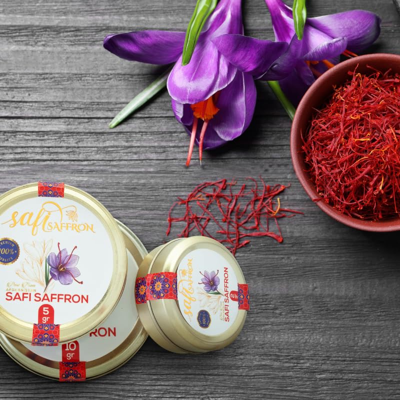 Golden Safi Saffron glow visible in a finished dish.