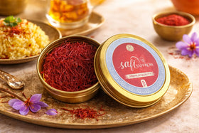 Aroma-rich Safi saffron threads enhancing soups and stews with color.