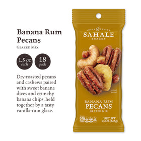 Sahale Snacks glazed mix close-up highlighting vanilla-rum glaze
