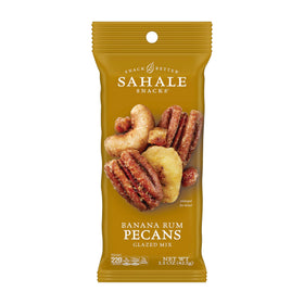 Sahale Snacks Banana Rum Pecans Glazed Mix pack, ready for on-the-go snacking