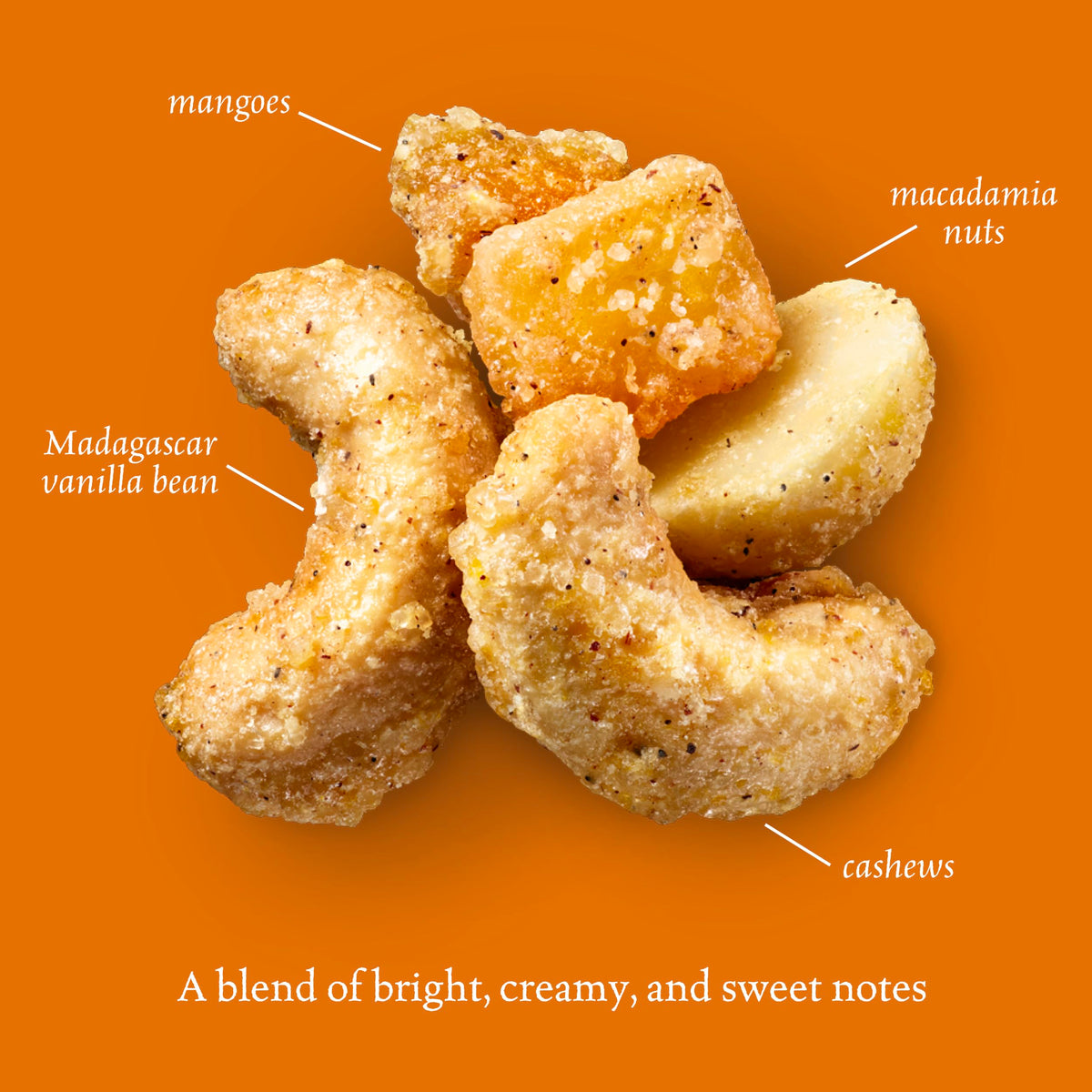 Sahale Madagascar vanilla aroma suggests rich, fragrant finish.