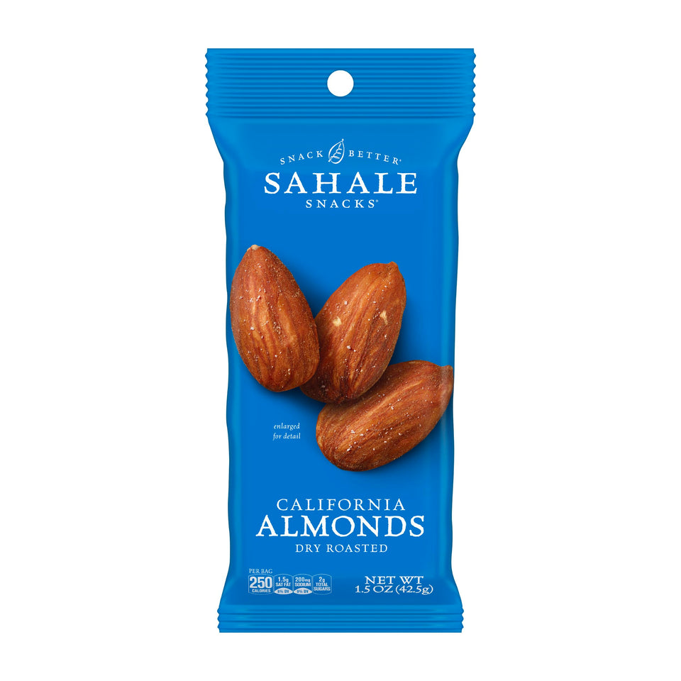 Sahale Snacks California dry roasted almonds with sea salt for on-the-go energy.