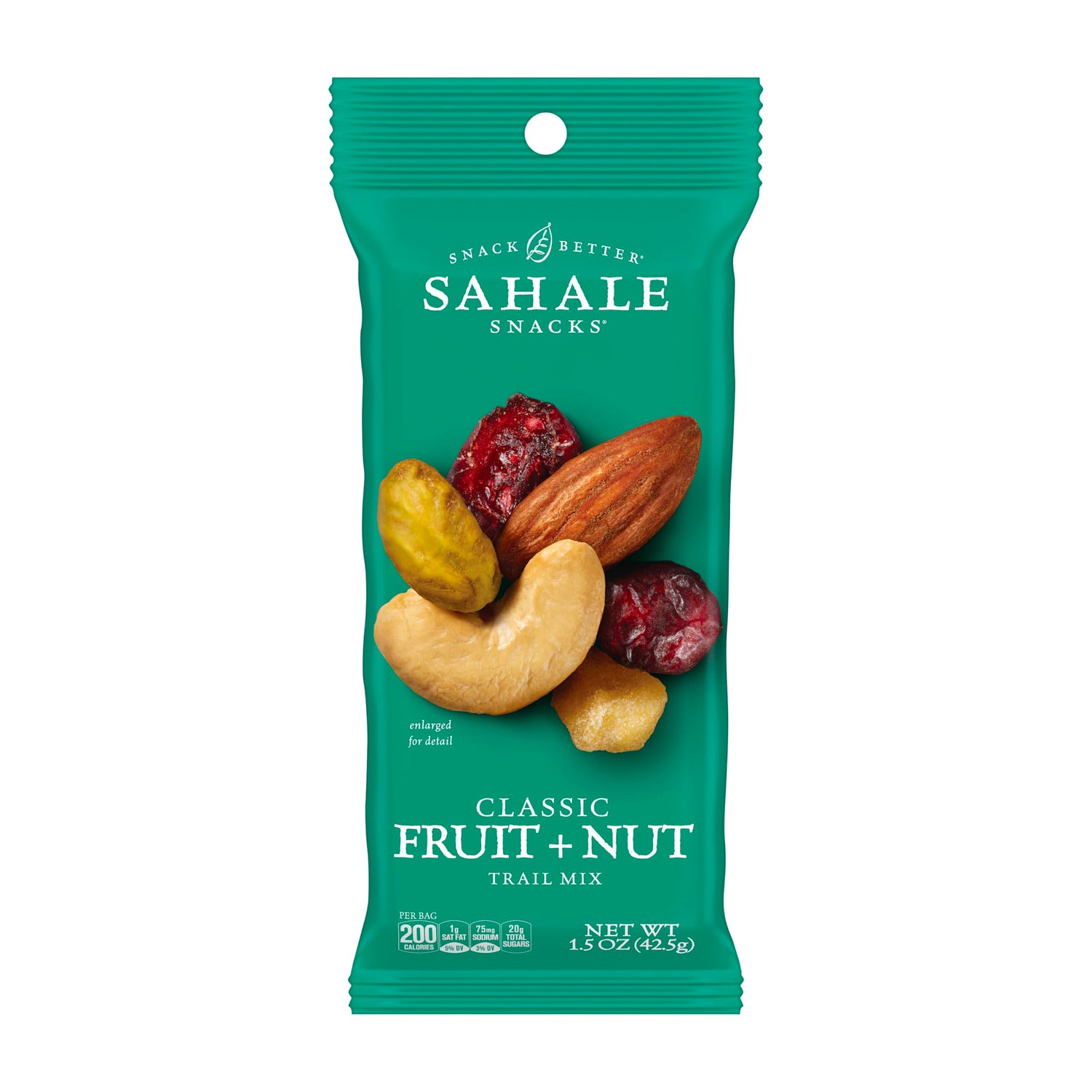 Sahale Snacks Classic Trail Mix grab-and-go pouch with balanced crunch and fruity notes