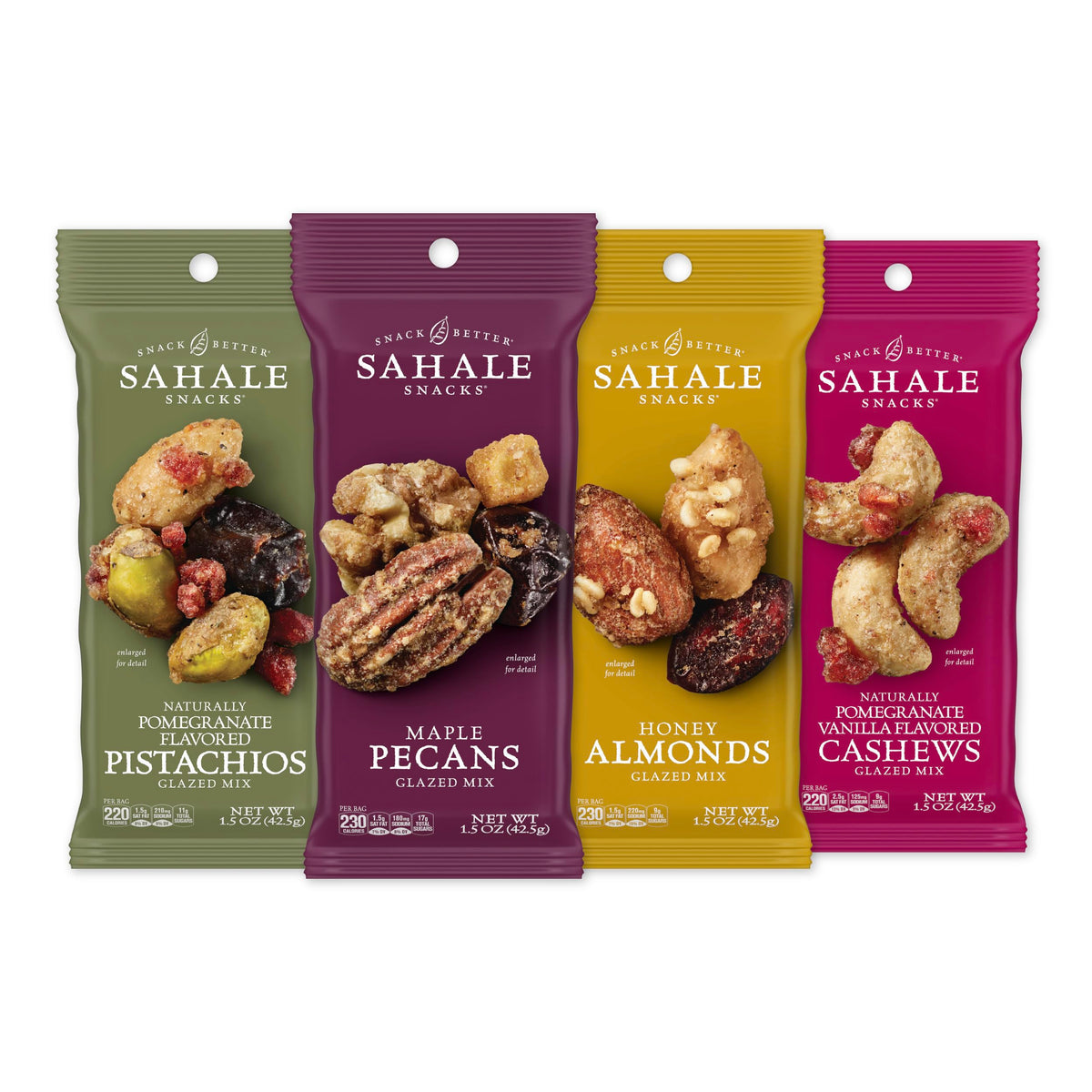 Sahale Snacks glazed mix maple pecans in a bag, ideal for outdoor snacking.