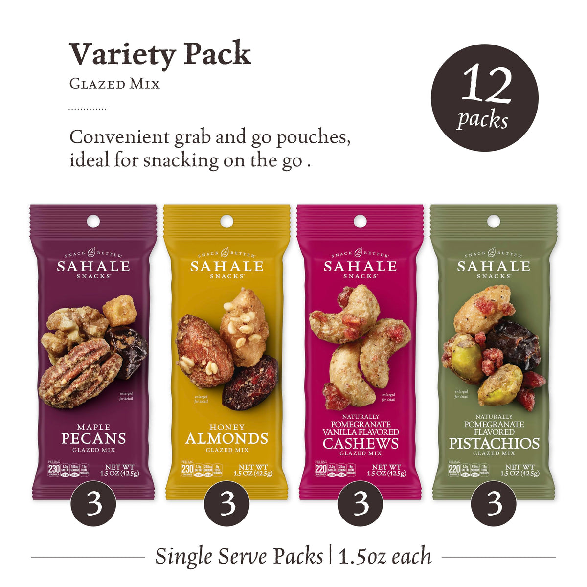 Sahale Snacks glazed mix pomegranate pistachios, a flavorful on-the-go bite.