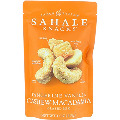 Sahale Snacks Glazed Mix with Tangerine Vanilla Cashews and Macadamias, ideal on-the-go snack