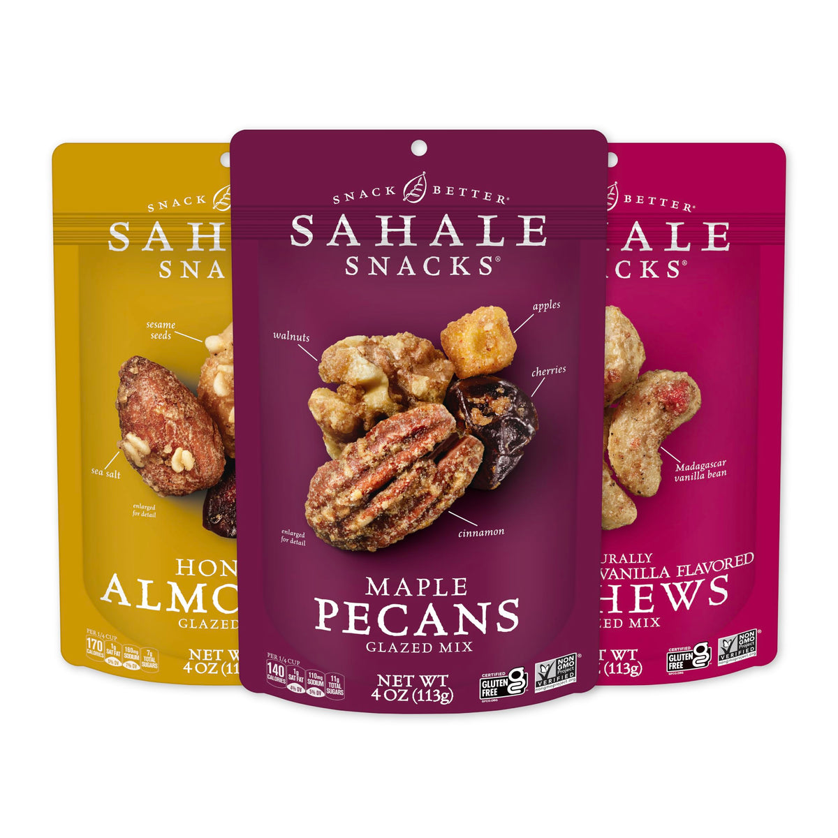 Sahale Snacks glazed maple pecans pouch for on-the-go snacking