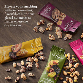 Sahale Snacks glazed nut variety pack 12-pack, convenient grab-and-go option.