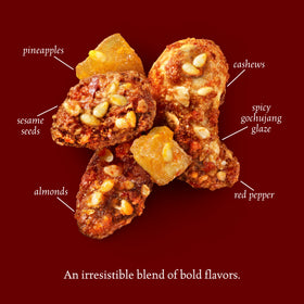 Serving in a snack bowl with Sahale Gochujang Almonds Glazed Mix.