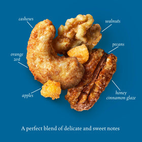 Serving bowl with Sahale Honey Cinnamon Cashews Glazed Mix for sharing