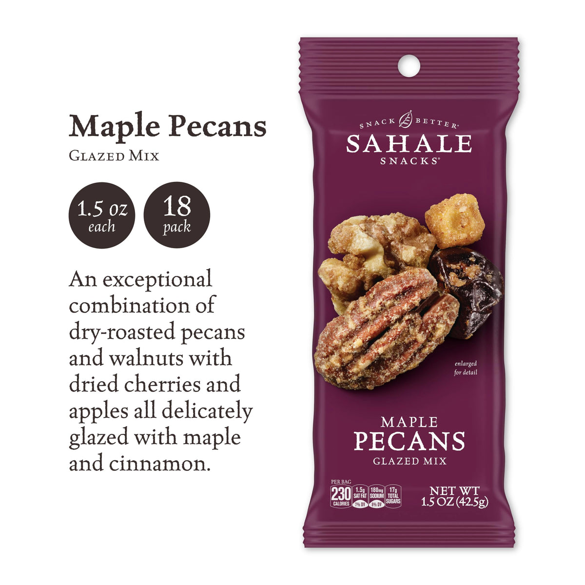 Sahale Maple Pecans Glazed Mix pecans close-up with crunchy texture