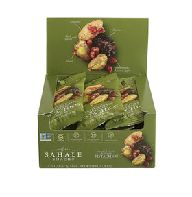Sahale Snacks pomegranate pistachios glazed mix with almonds and cherries for a flavorful bite.