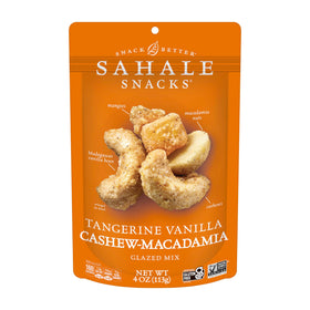 Sahale Snacks Tangerine Vanilla Glazed Nuts with bright citrus and vanilla glaze for on-the-go energy