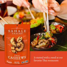Sahale Snacks Thai Cashews Glazed Mix sesame seeds detail adds texture and aroma