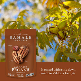 Orange zest and black pepper close-up on Sahale Valdosta Pecans Glazed Mix