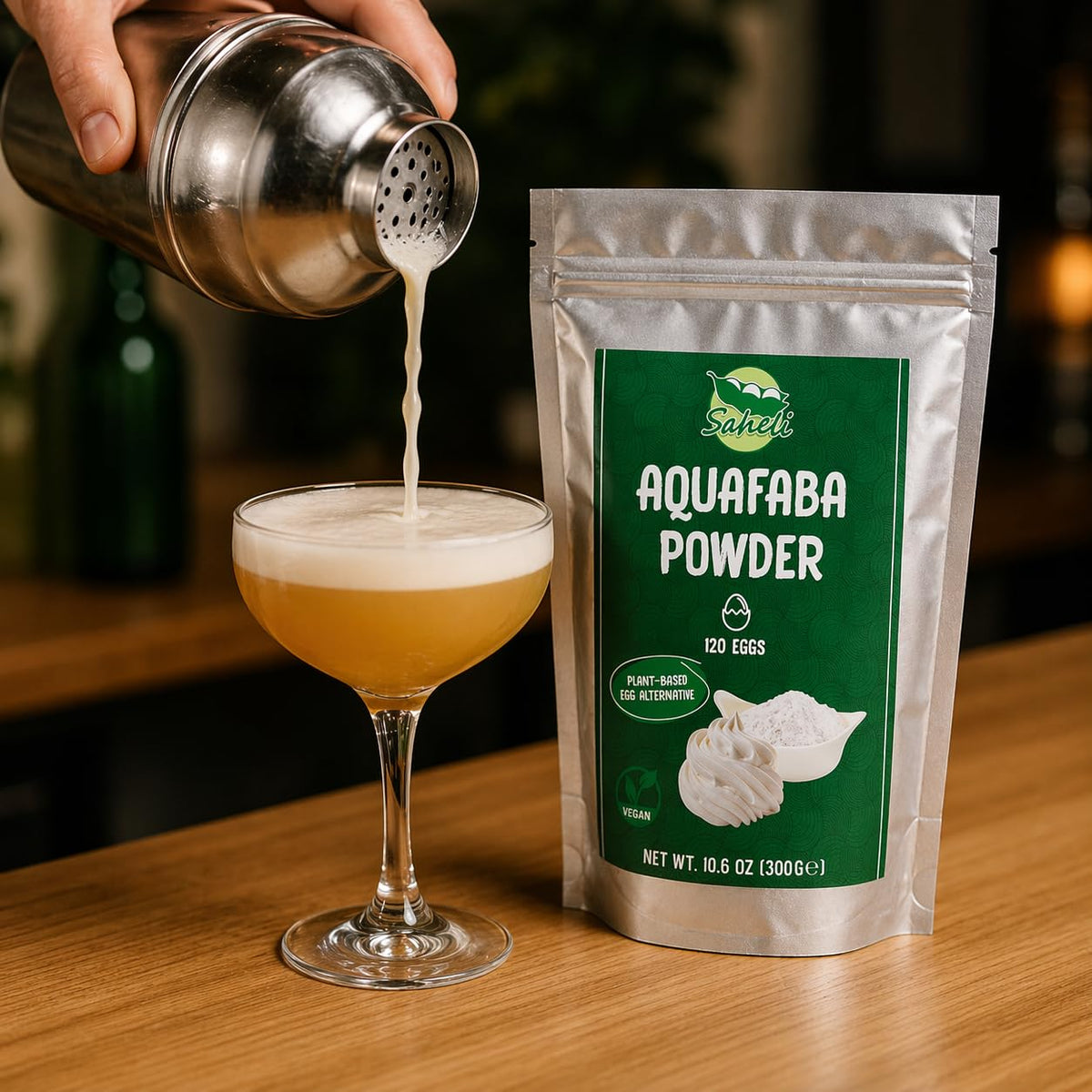 Saheli Aquafaba Powder used in batter for vegan baking