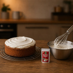 Saheli Aquafaba Powder vegan egg replacer for cakes and sauces.