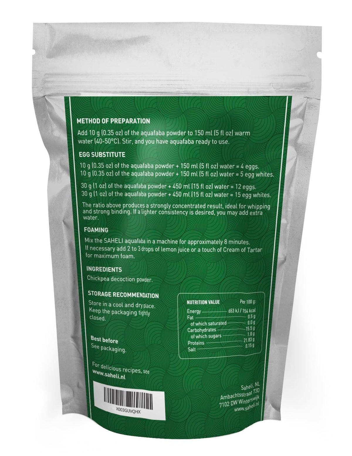 Saheli Aquafaba Powder creates cocktail foam with strong stability