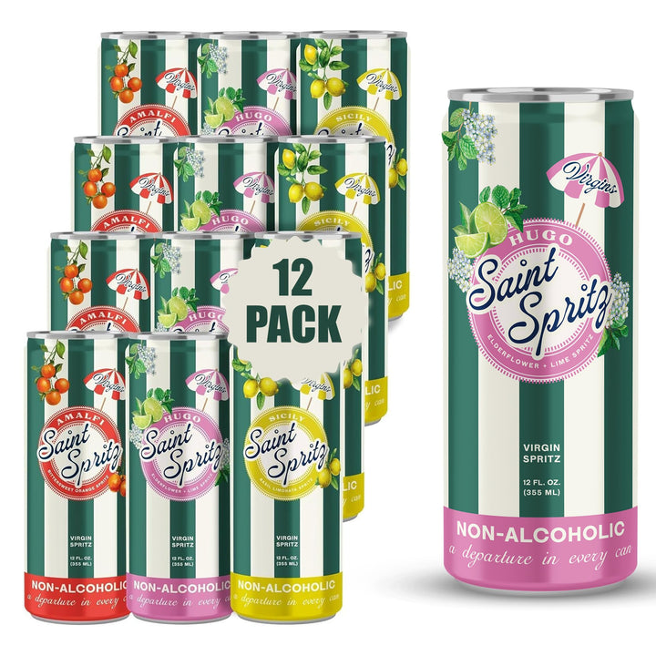 Saint Spritz Virgin Amalfi can with bright orange notes for a refreshing moment