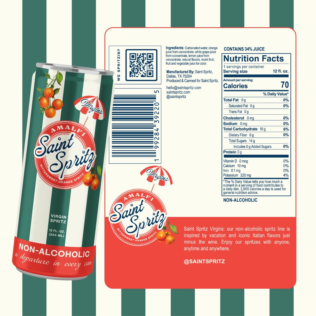 Saint Spritz Virgins bubbles-delicate-sparkle-can emphasize light, refreshing fizz