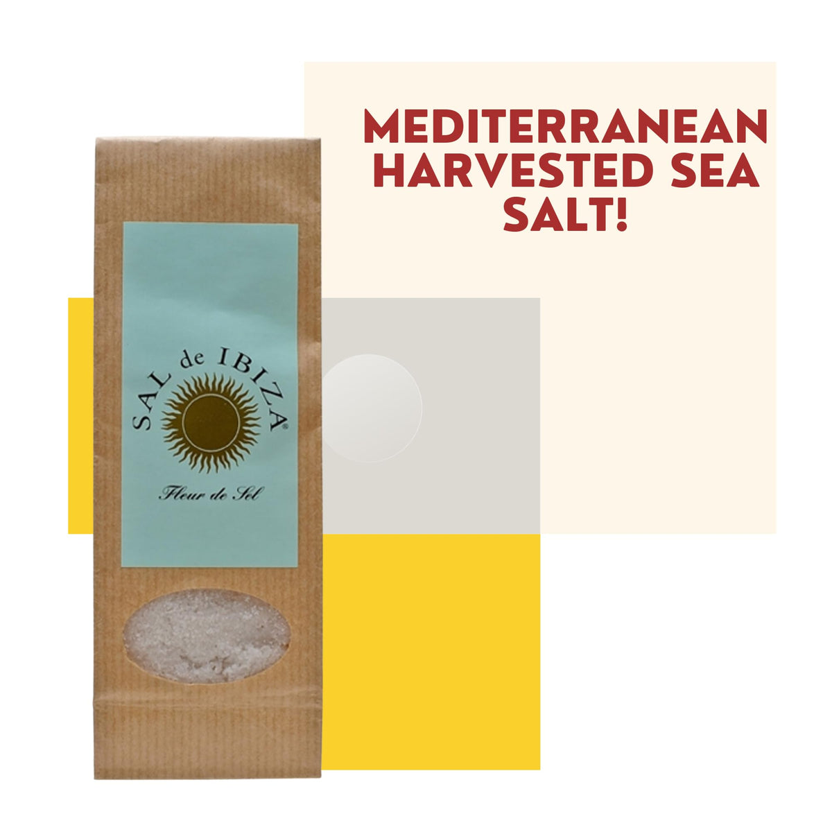 Sal de Ibiza Fleur de Sel crystal close-up reveals delicate, moist crystals.