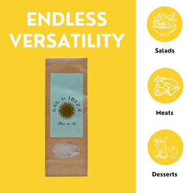 Sal de Ibiza hand-harvested salt captures artisanal tradition and briny aroma.