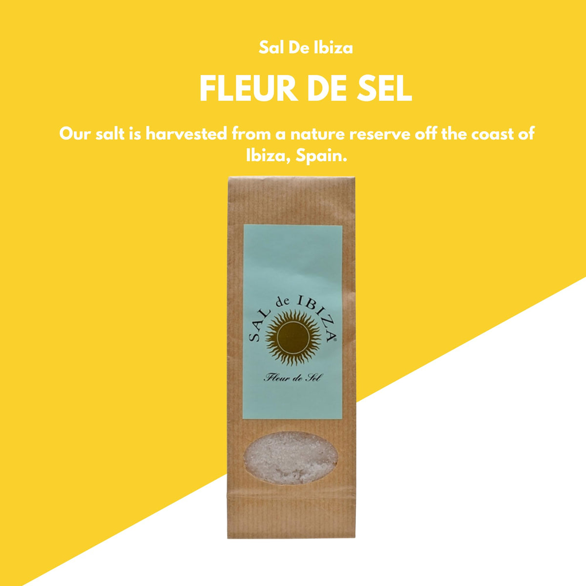 Sal de Ibiza pure natural marine salt with dozens of minerals.