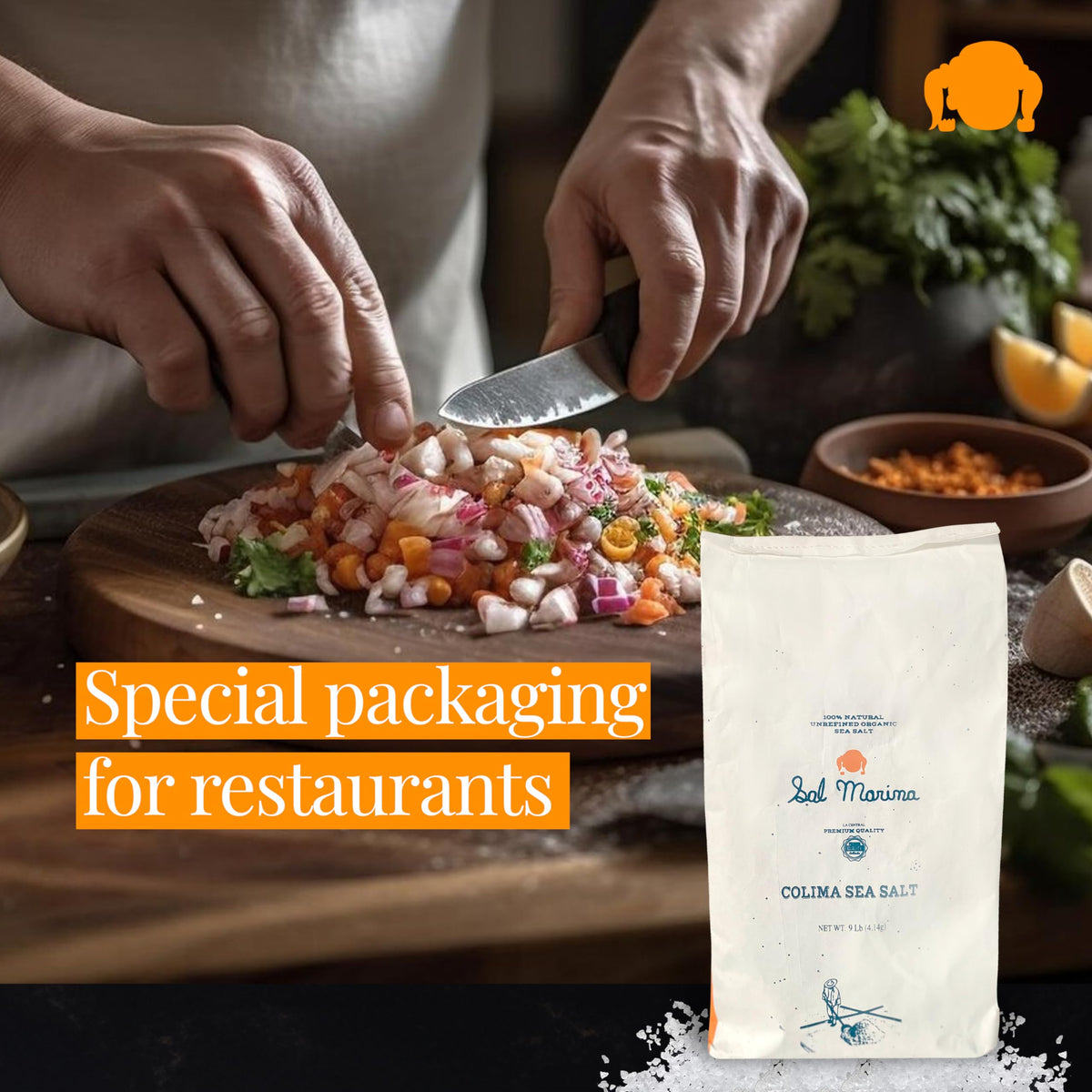 SAL MARINA LA CENTRAL sea salt ideal for roasts and vegetables.