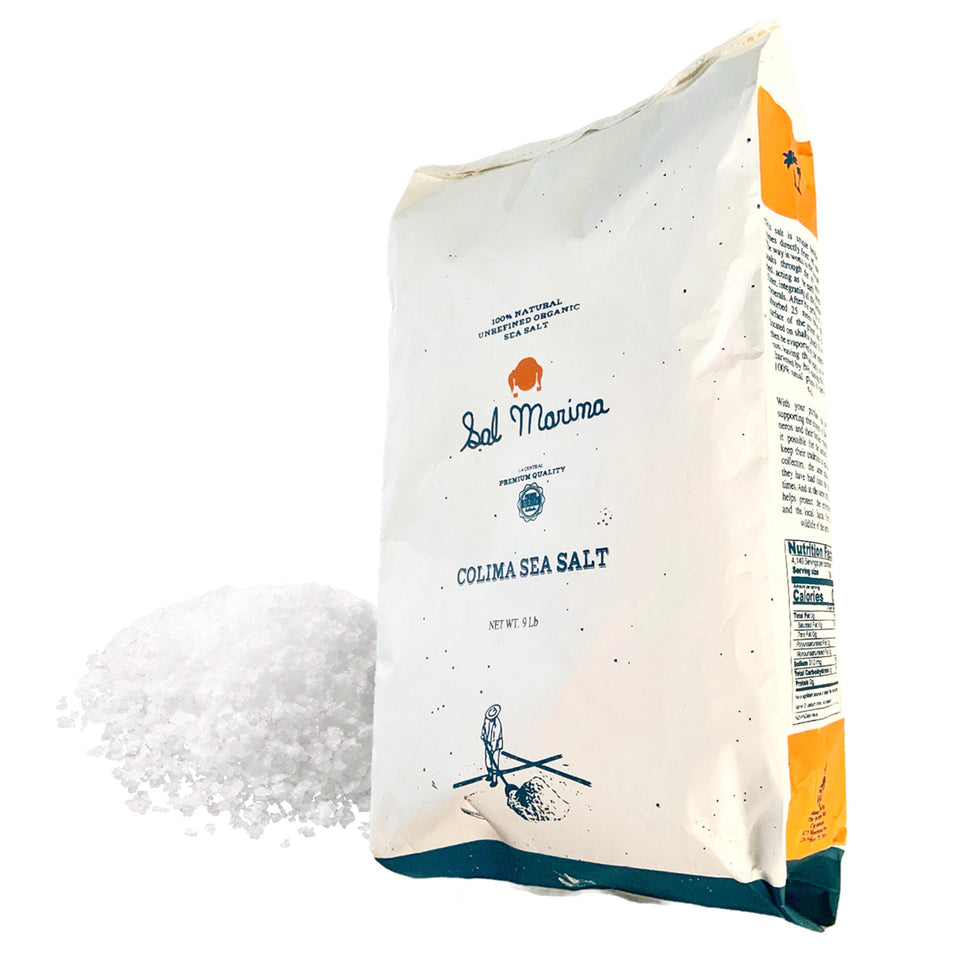 SAL MARINA LA CENTRAL unrefined Colima salt granules ideal for everyday seasoning.