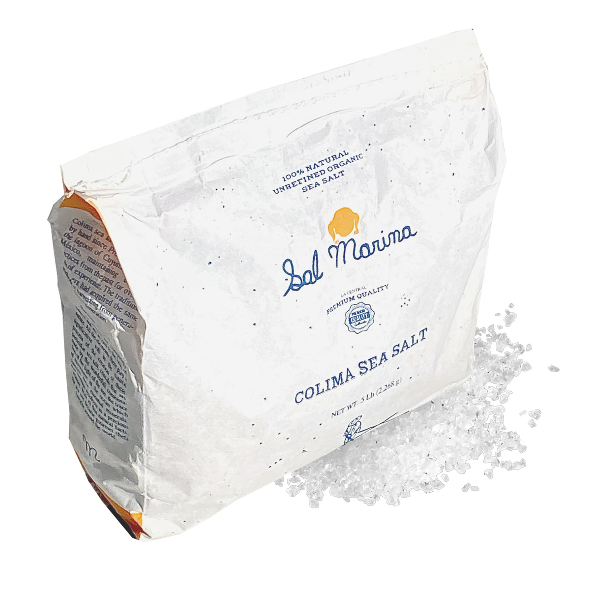 SAL MARINA LA CENTRAL unrefined Colima sea salt bag ready for daily seasoning