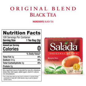 Salada Black Tea steeping in hot water for strength.