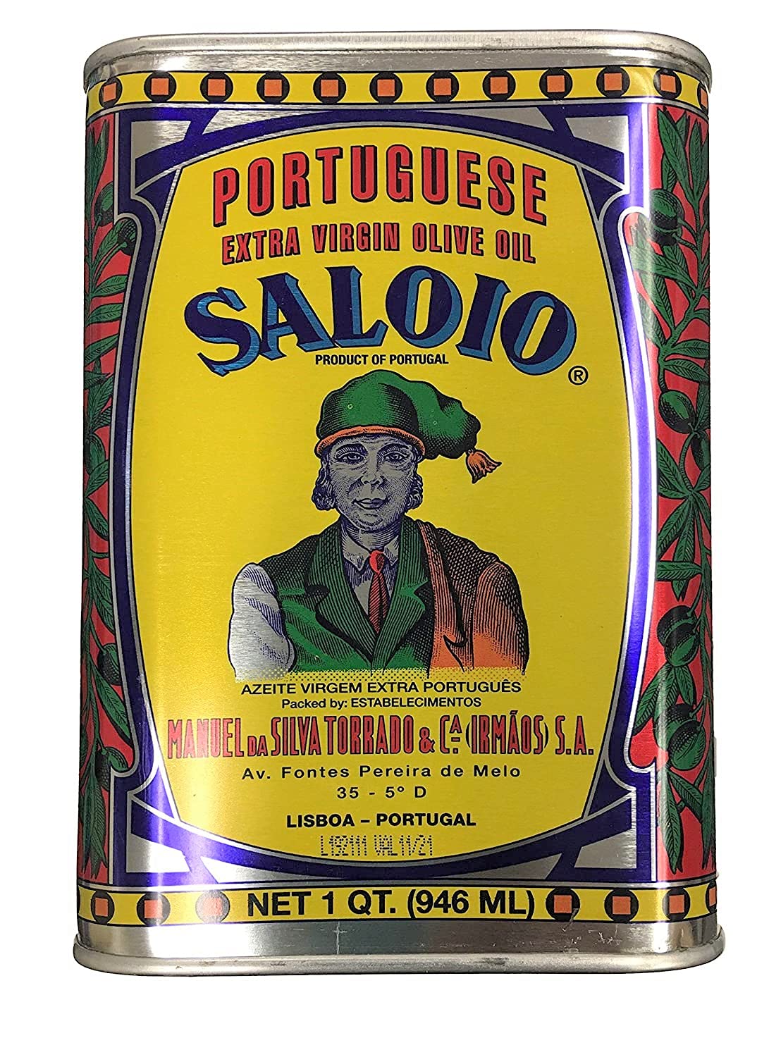Saloio Portuguese olive oil bottle front view for premium cooking and finishing.