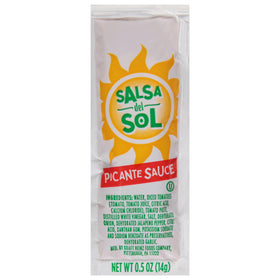 Salsa Del Sol Picante single-serve packets pack shot for convenient meals