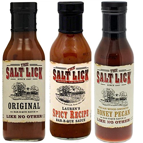 Salt Lick Honey Pecan BBQ sauce—gluten-free and all-natural glaze for basting.