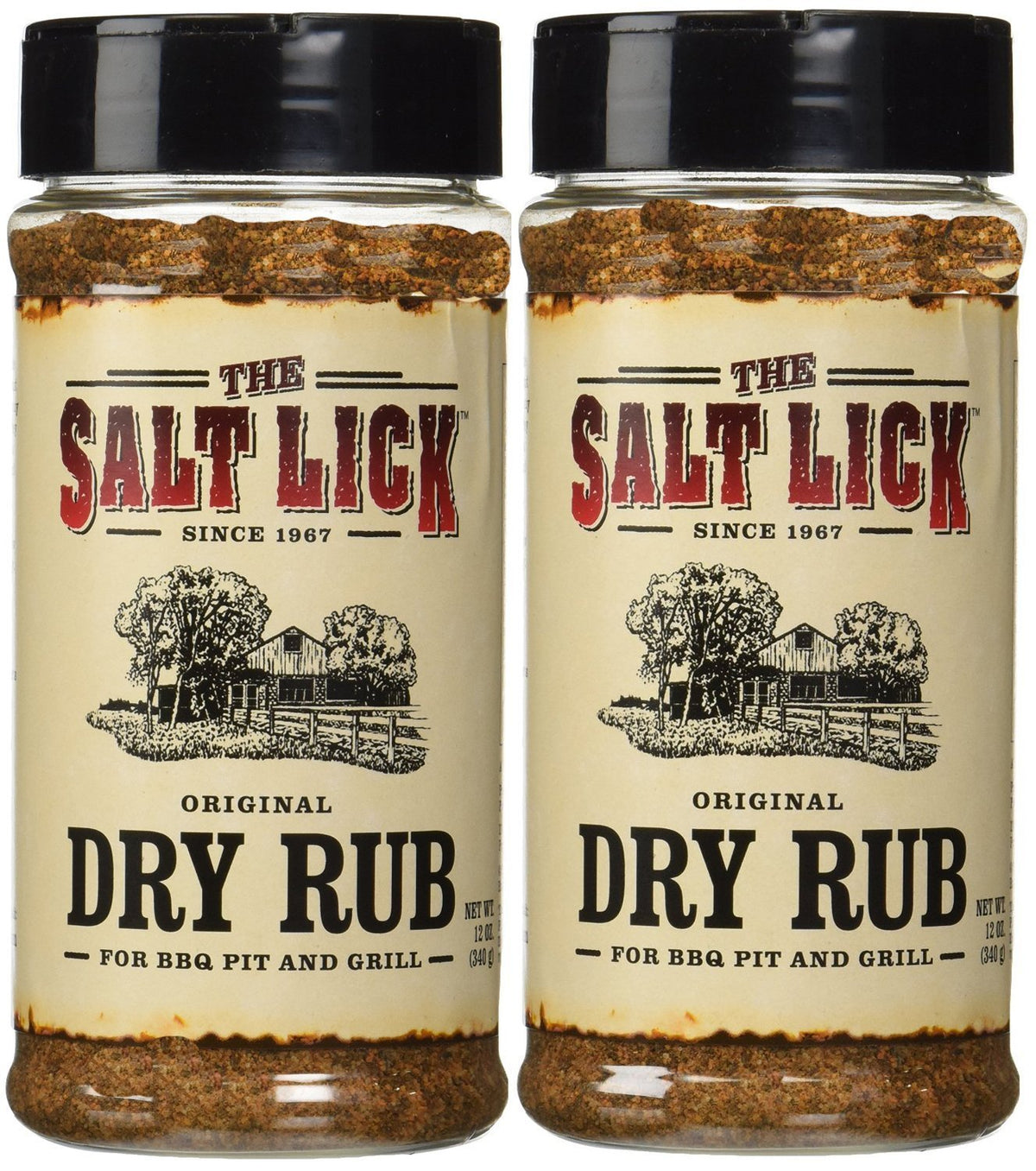 Salt Lick Original Dry Rub bottle close-up for seasoning and pouring.