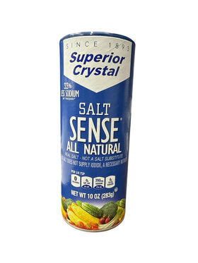 Salt Sense non-iodized salt flakes on a spoon, quick real salt flavor with less sodium