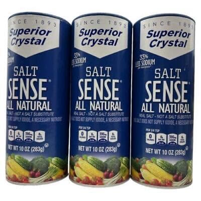 Salt Sense three-pack pourable salt containers for convenient seasoning