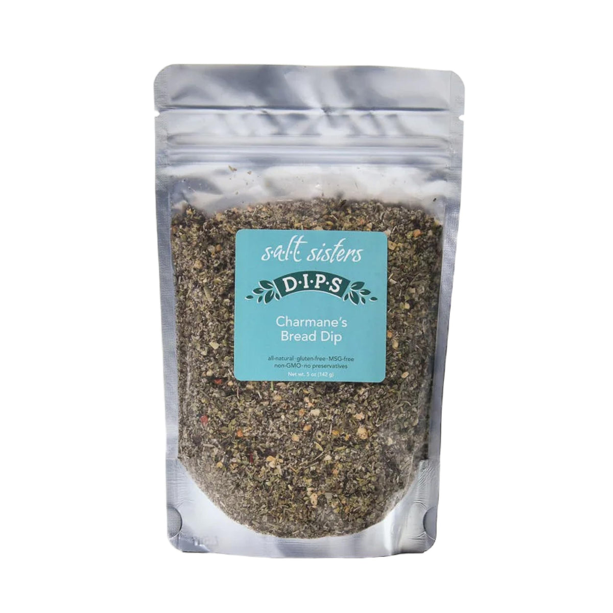 Charmane's Bread Dip jar label highlights bold Italian herbs for bread dipping.