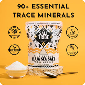 Salt Tribe mineral-rich salt with 90 minerals for enhanced taste