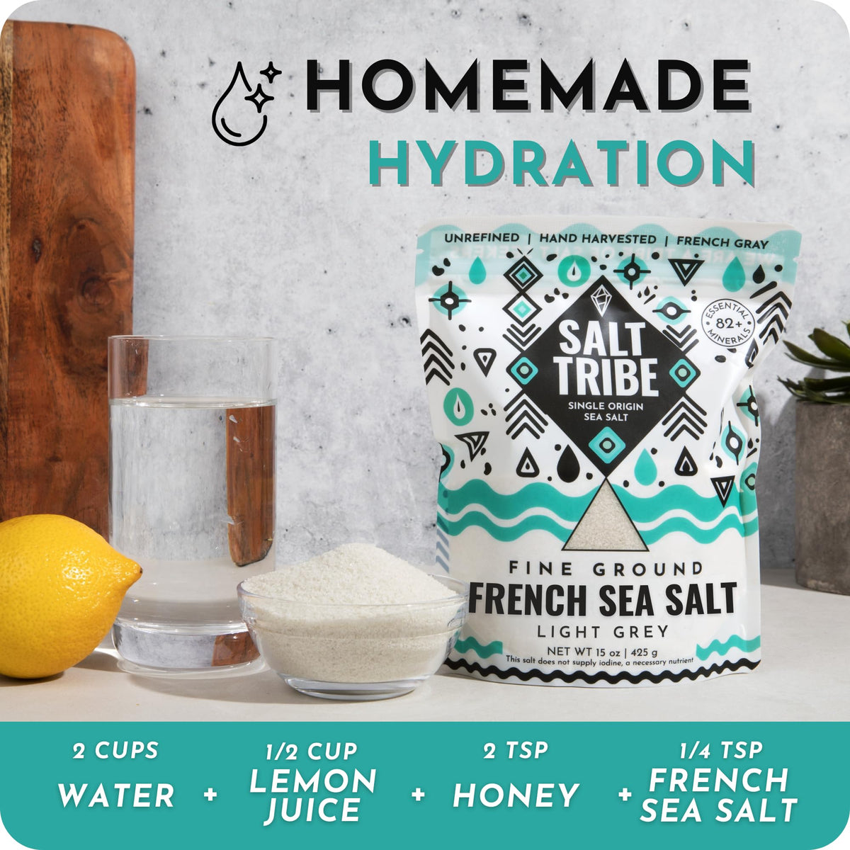 Salt Tribe single origin France label emphasizes traceable harvest traditions.