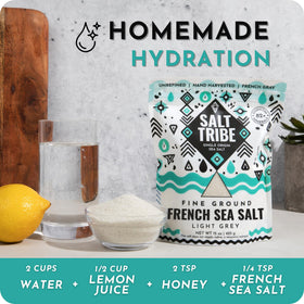 Salt Tribe single origin France label emphasizes traceable harvest traditions.