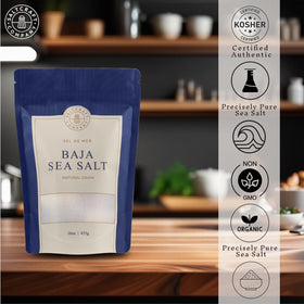 SaltCraft Baja Sea Salt on sunny kitchen counter for daily use