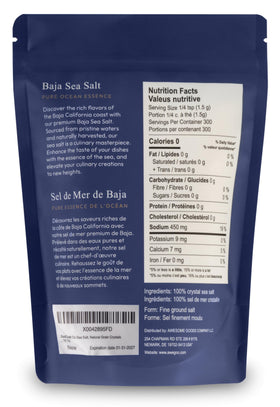 SaltCraft Baja Sea Salt bottle label and cap showing kosher certification