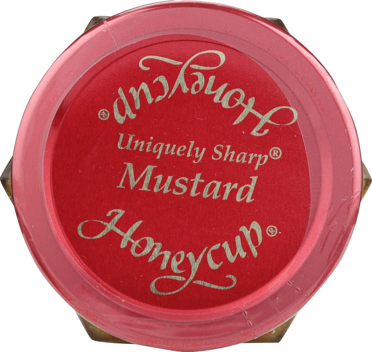 Salthouse & Peppermongers Honeycup Mustard label close-up highlighting branding.